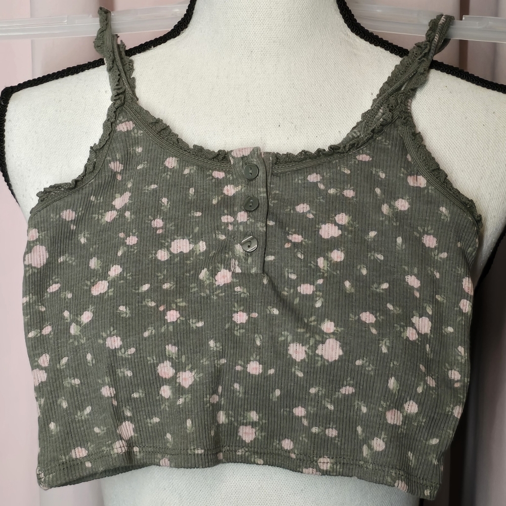 AERO Floral Crop Top - Picture 3 of 3